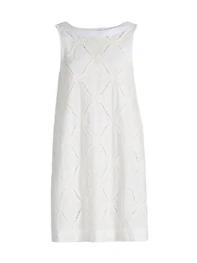 DEREK LAM 10 CROSBY Women's Alina Cotton Eyelet Shift Minidress | Thumbnail 1 DEREK LAM 10 CROSBY Women's Alina Cotton Eyelet Shift Minidress | Thumbnail 1