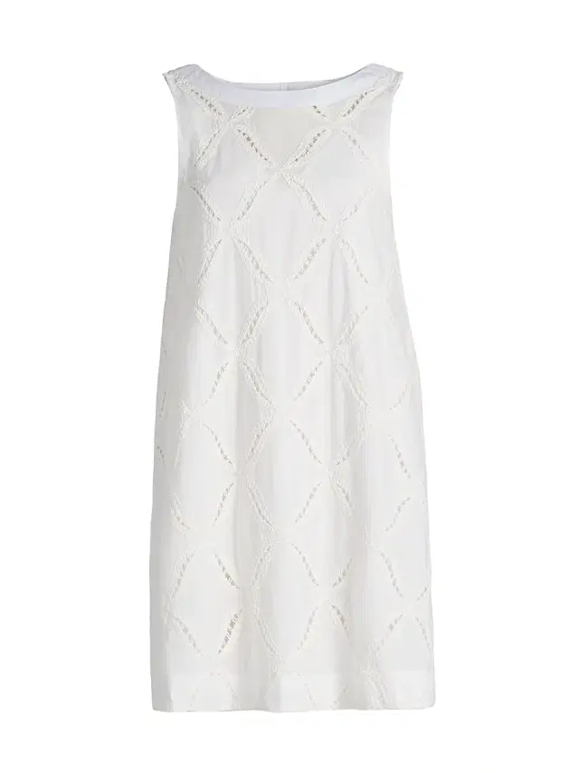 Derek Lam 10 Crosby Women's Alina Cotton Eyelet Shift Minidress - White