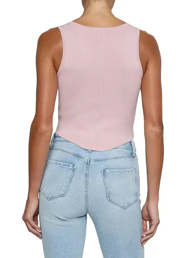 L'AGENCE Women's Dove Knit Scoopneck Corset Top - Misty Rose | Thumbnail 5 L'AGENCE Women's Dove Knit Scoopneck Corset Top - Misty Rose | Thumbnail 5