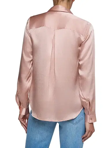 L'AGENCE Women's Tyler Silk Blouse - Misty Rose | Thumbnail 5 L'AGENCE Women's Tyler Silk Blouse - Misty Rose | Thumbnail 5
