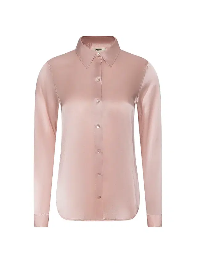 L'AGENCE Women's Tyler Silk Blouse - Misty Rose