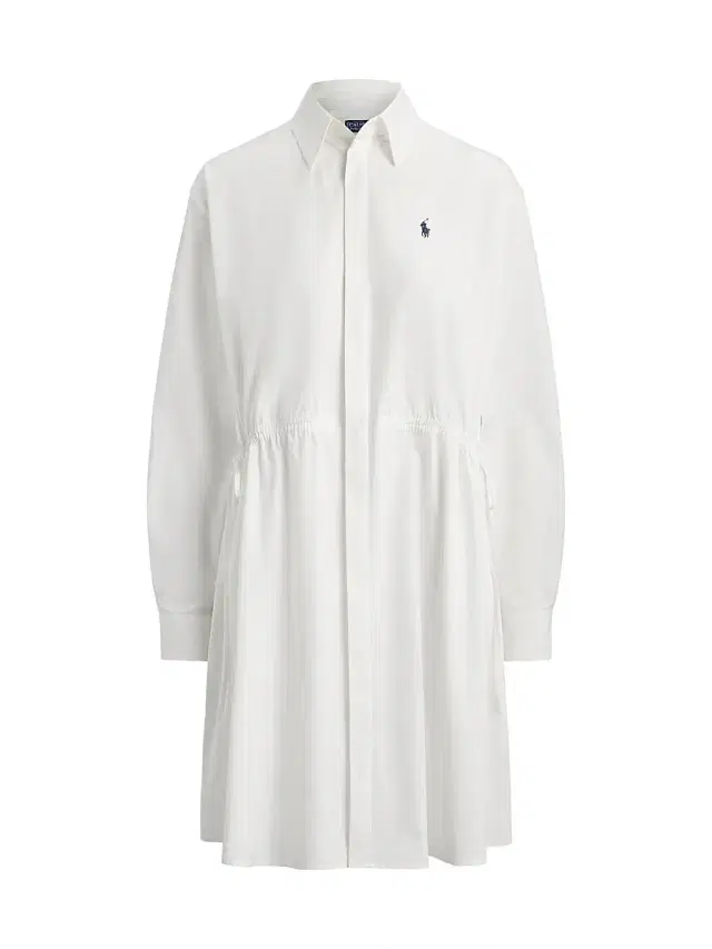 Polo Ralph Lauren Women's Cotton Drawcord Mini Shirtdress - White