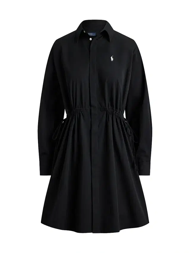 Polo Ralph Lauren Women's Cotton Drawstring Mini Shirtdress - Polo Black