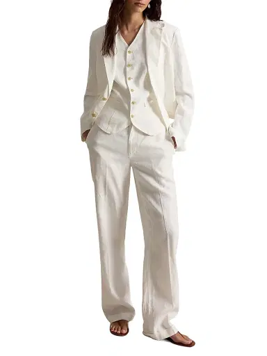 Polo Ralph Lauren Women's Linen High-Rise Straight-Leg Pants - Nevis - Size 2 | Thumbnail 2 Polo Ralph Lauren Women's Linen High-Rise Straight-Leg Pants - Nevis - Size 2 | Thumbnail 2