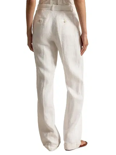 Polo Ralph Lauren Women's Linen High-Rise Straight-Leg Pants - Nevis - Size 2 | Thumbnail 4 Polo Ralph Lauren Women's Linen High-Rise Straight-Leg Pants - Nevis - Size 2 | Thumbnail 4