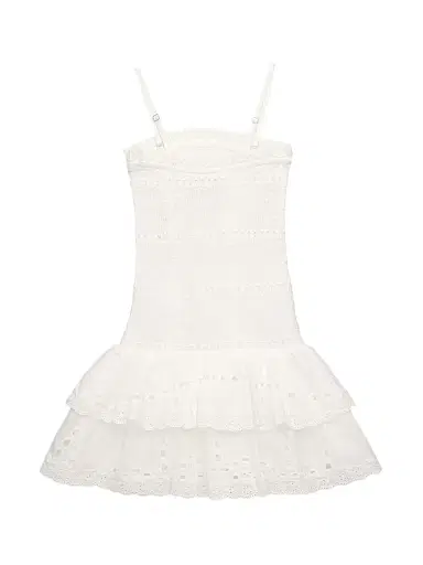KatieJ NYC Girl's Strapless Smocked Minidress - White - Size XL | Thumbnail 2