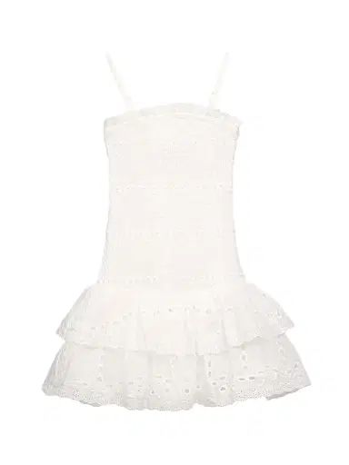 KatieJ NYC Girl's Strapless Smocked Minidress - White - Size XL | Thumbnail 1