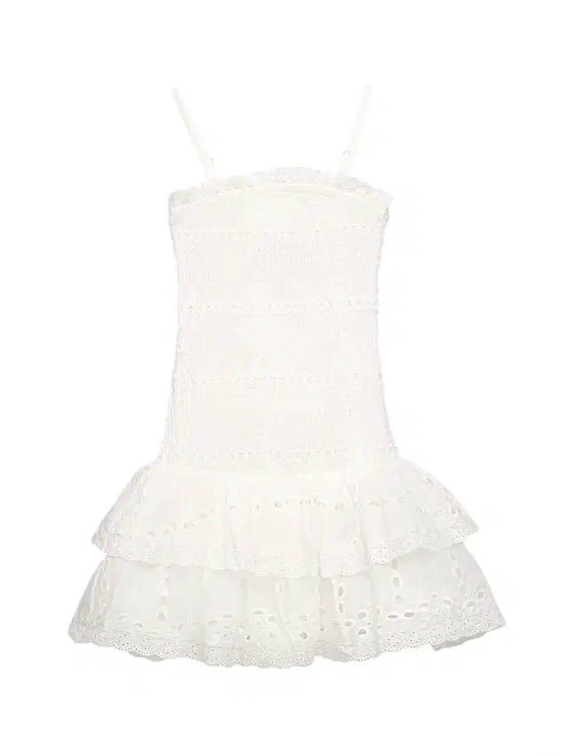 KatieJ NYC Girl's Strapless Smocked Minidress - White