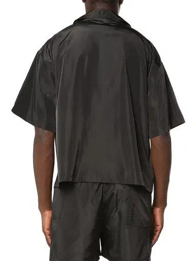 Purple Brand Men's Everyday Logo Button-Front Shirt - Black - Size XXL | Thumbnail 2 Purple Brand Men's Everyday Logo Button-Front Shirt - Black - Size XXL | Thumbnail 2