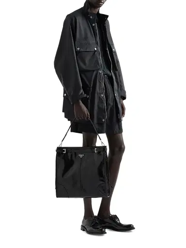 Prada Men's Bonnie Leather Shoulder Bag | Thumbnail 2