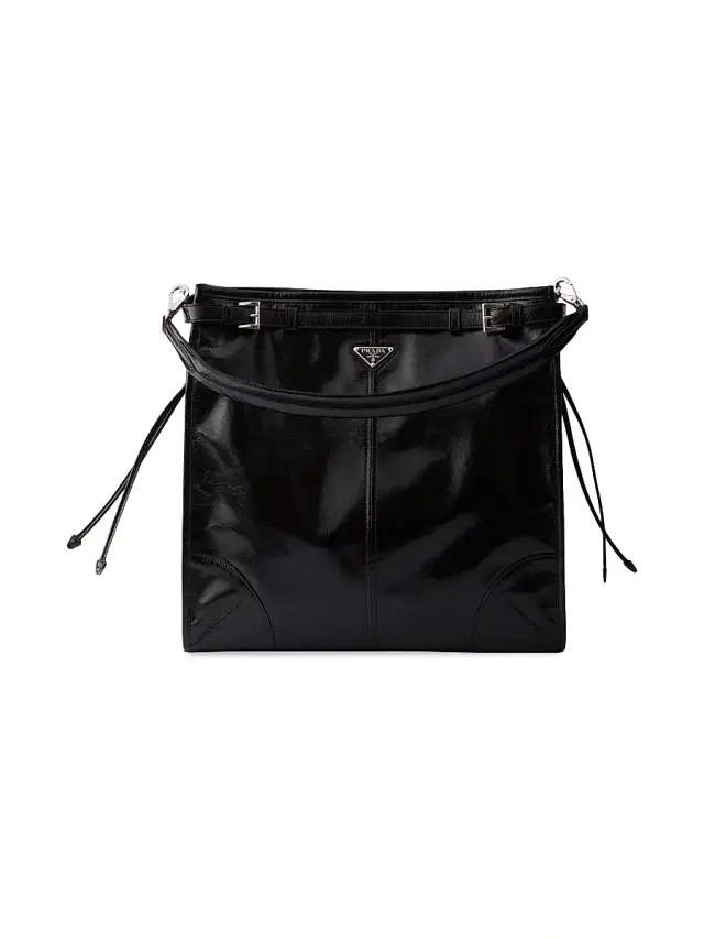 Prada Men's Bonnie Leather Shoulder Bag - Black