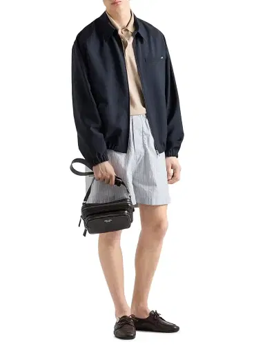 Prada Men's Distressed Nappa Leather Shoulder Bag - Brown | Thumbnail 2