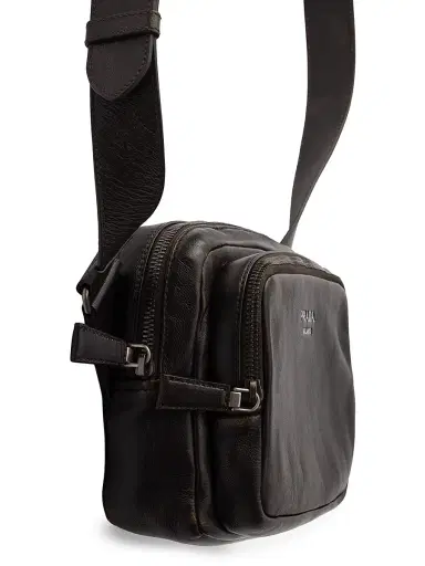 Prada Men's Distressed Nappa Leather Shoulder Bag - Brown | Thumbnail 7