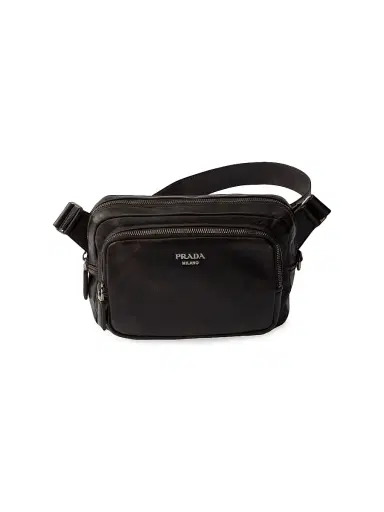 Prada Men's Distressed Nappa Leather Shoulder Bag - Brown | Thumbnail 1