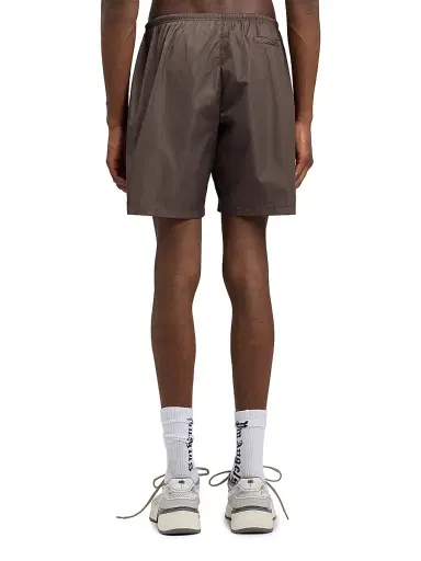 Palm Angels Men's Curved Logo Swim Shorts - Brown Black | Thumbnail 5