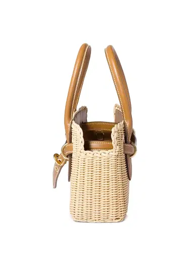 Miu Miu Women's Aventure Wicker and Leather Top Handle Bag - Beige Khaki | Thumbnail 4 Miu Miu Women's Aventure Wicker and Leather Top Handle Bag - Beige Khaki | Thumbnail 4