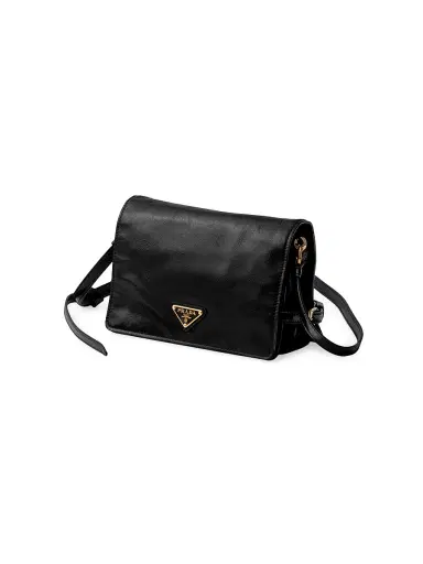 Prada Women's Mini Leather Shoulder Bag - Black | Thumbnail 2 Prada Women's Mini Leather Shoulder Bag - Black | Thumbnail 2