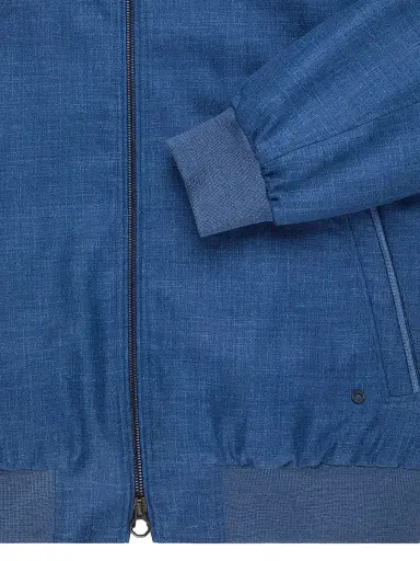Stefano Ricci Men's Wool and Silk Blend Blouson Jacket - Blue - Size 40 | Thumbnail 7 Stefano Ricci Men's Wool and Silk Blend Blouson Jacket - Blue - Size 40 | Thumbnail 7