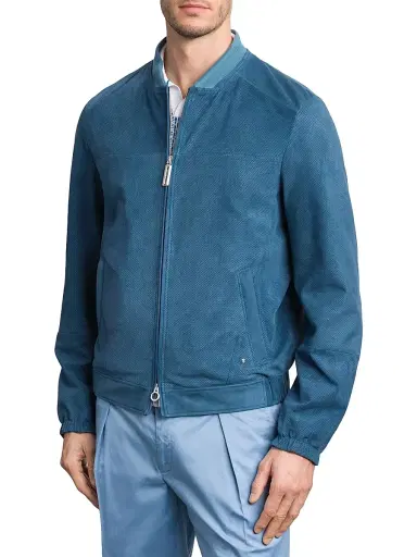 Stefano Ricci Men's Suede Blouson Jacket | Thumbnail 2 Stefano Ricci Men's Suede Blouson Jacket | Thumbnail 2