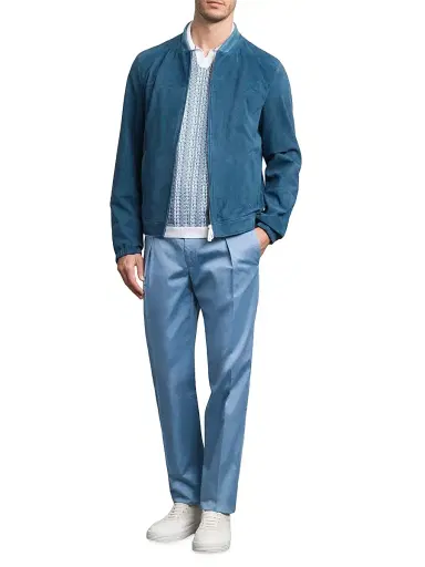 Stefano Ricci Men's Suede Blouson Jacket | Thumbnail 1 Stefano Ricci Men's Suede Blouson Jacket | Thumbnail 1