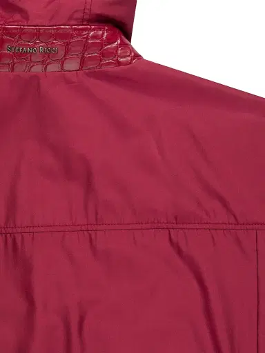 Stefano Ricci Men's Silk and Matted Crocodile Leather Hooded Blouson Jacket - Red - Size 38 | Thumbnail 5 Stefano Ricci Men's Silk and Matted Crocodile Leather Hooded Blouson Jacket - Red - Size 38 | Thumbnail 5