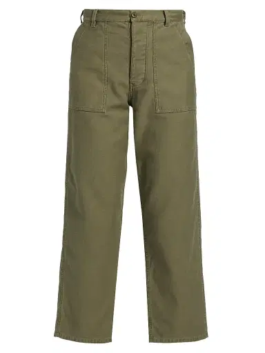 Nili Lotan Women's Earl Cotton Canvas Pants - Olive Fatigue - Size 12 | Thumbnail 1 Nili Lotan Women's Earl Cotton Canvas Pants - Olive Fatigue - Size 12 | Thumbnail 1