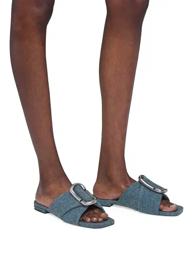Marc Jacobs Women's Pop J Crisscross Denim Sandals - Medium Wash Indigo | Thumbnail 2