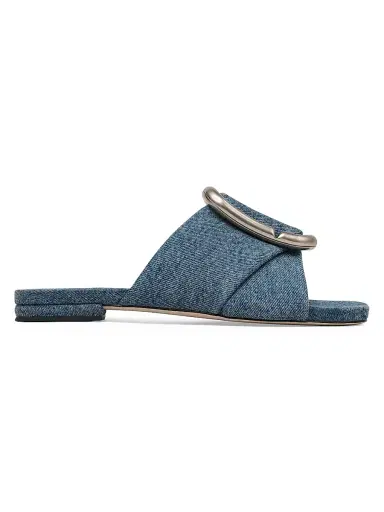 Marc Jacobs Women's Pop J Crisscross Denim Sandals - Medium Wash Indigo | Thumbnail 1