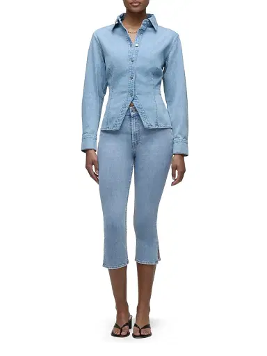Hudson Jeans Women's Capri Straight Jeans - Pastry | Thumbnail 2 Hudson Jeans Women's Capri Straight Jeans - Pastry | Thumbnail 2