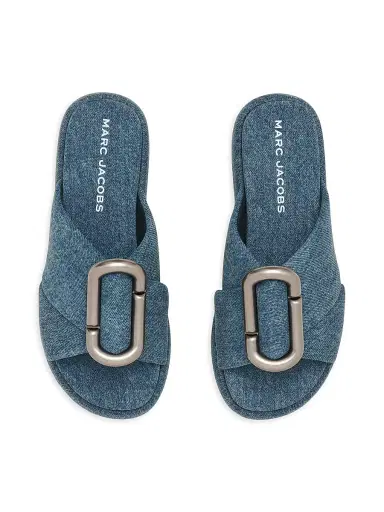 Marc Jacobs Women's Pop J 6MM Denim Platform Sandals - Medium Wash Indigo | Thumbnail 5