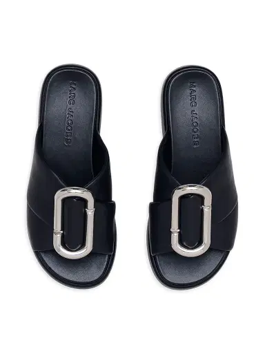 Marc Jacobs Women's Pop J 6MM Leather Platform Sandals - Black | Thumbnail 5