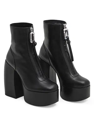 Marc Jacobs Women's The Gigi 135MM Leather Platform Ankle Boots - Black - Size 6 | Thumbnail 4 Marc Jacobs Women's The Gigi 135MM Leather Platform Ankle Boots - Black - Size 6 | Thumbnail 4