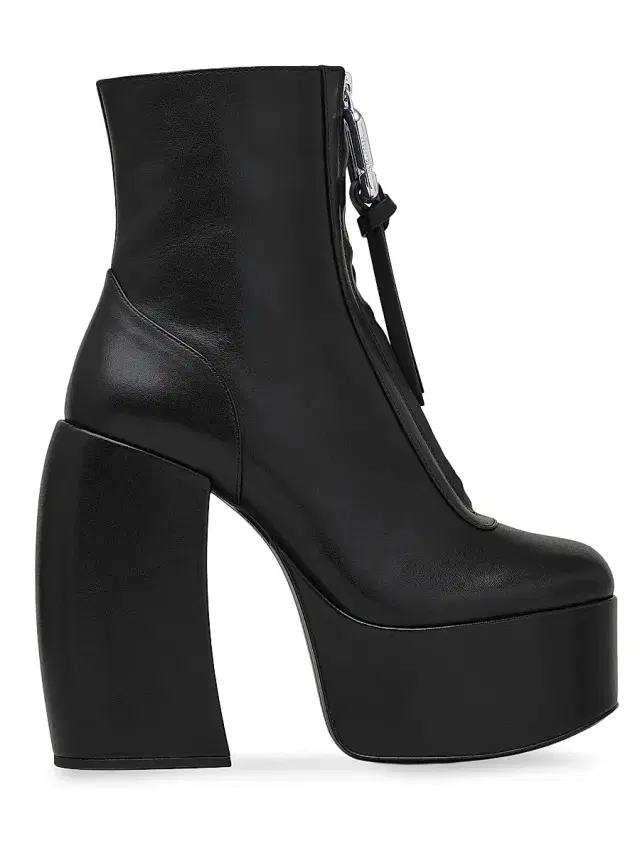 Marc Jacobs Women's The Gigi 135MM Leather Platform Ankle Boots - Black
