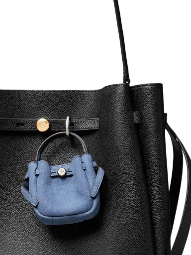 Tory Burch Women's Romy Bucket Bag Key Fob - Soft Blue | Thumbnail 2