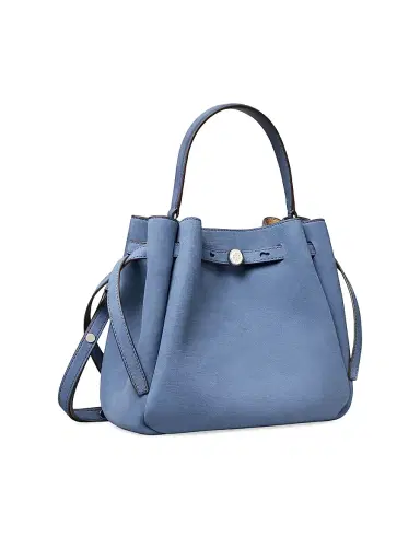 Tory Burch Women's Romy Leather Bucket Bag - Soft Blue | Thumbnail 2 Tory Burch Women's Romy Leather Bucket Bag - Soft Blue | Thumbnail 2