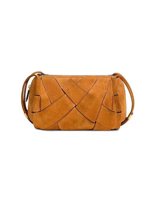 Ulla Johnson Women's Charlotte Woven-Suede Camera Bag - Canyon