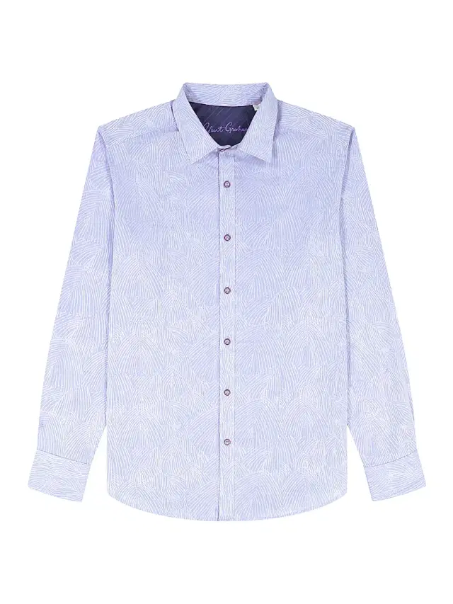 Robert Graham Men's Miramar Printed Woven Shirt - Lilac