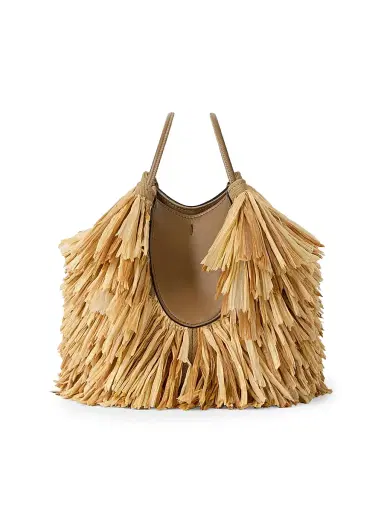 Givenchy Women's Nano Facet Top Handle Bag in Raffia with Fringes - Natural | Thumbnail 3 Givenchy Women's Nano Facet Top Handle Bag in Raffia with Fringes - Natural | Thumbnail 3