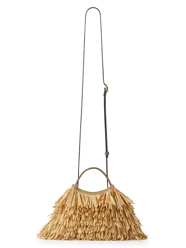 Givenchy Women's Nano Facet Top Handle Bag in Raffia with Fringes - Natural | Thumbnail 4 Givenchy Women's Nano Facet Top Handle Bag in Raffia with Fringes - Natural | Thumbnail 4
