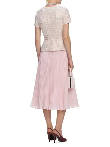 Self-Portrait Women's Sequined Bouclé Tailored Midi-Dress | Thumbnail 4 Self-Portrait Women's Sequined Bouclé Tailored Midi-Dress | Thumbnail 4
