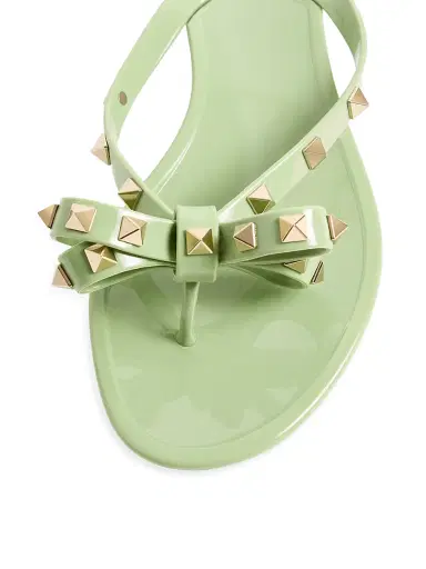 Valentino Garavani Women's Rockstud Rubber Slippers - Mint | Thumbnail 5 Valentino Garavani Women's Rockstud Rubber Slippers - Mint | Thumbnail 5