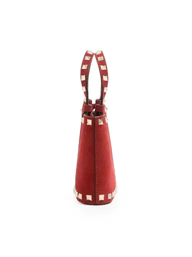 Valentino Garavani Women's Rockstud Mini Suede Top Handle Bag | Thumbnail 3 Valentino Garavani Women's Rockstud Mini Suede Top Handle Bag | Thumbnail 3