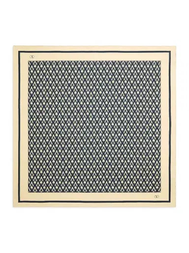 Valentino Garavani Women's Toute La V Silk Scarf - Navy | Thumbnail 2
