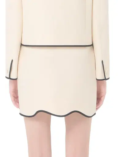 Valentino Garavani Women's Mini Skirt in Crepe Couture - Vanilla | Thumbnail 5