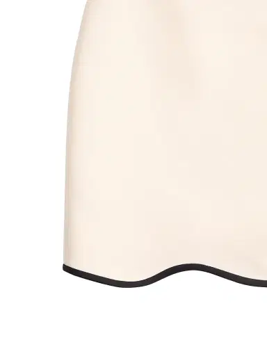 Valentino Garavani Women's Mini Skirt in Crepe Couture - Vanilla | Thumbnail 6