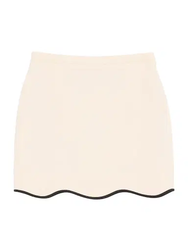 Valentino Garavani Women's Mini Skirt in Crepe Couture - Vanilla | Thumbnail 1