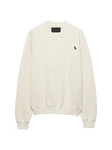 Prada Men's Cotton Crewneck Sweatshirt - Beige Khaki - Size XXXL | Thumbnail 1 Prada Men's Cotton Crewneck Sweatshirt - Beige Khaki - Size XXXL | Thumbnail 1