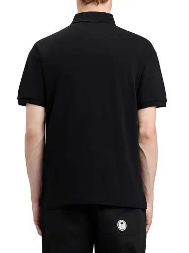 Palm Angels Men's Logo Cotton Polo Shirt - Black Off White - Size XXL | Thumbnail 5 Palm Angels Men's Logo Cotton Polo Shirt - Black Off White - Size XXL | Thumbnail 5