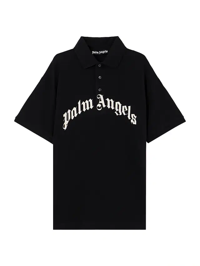 Men's Logo Cotton Polo Shirt - Black Off White