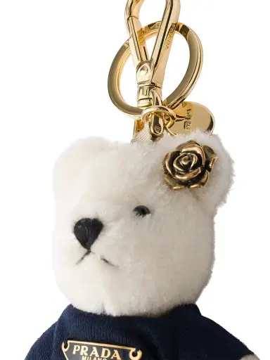 Prada Women's Teddy Bear Key Ring Charm with Metal Ring | Thumbnail 3